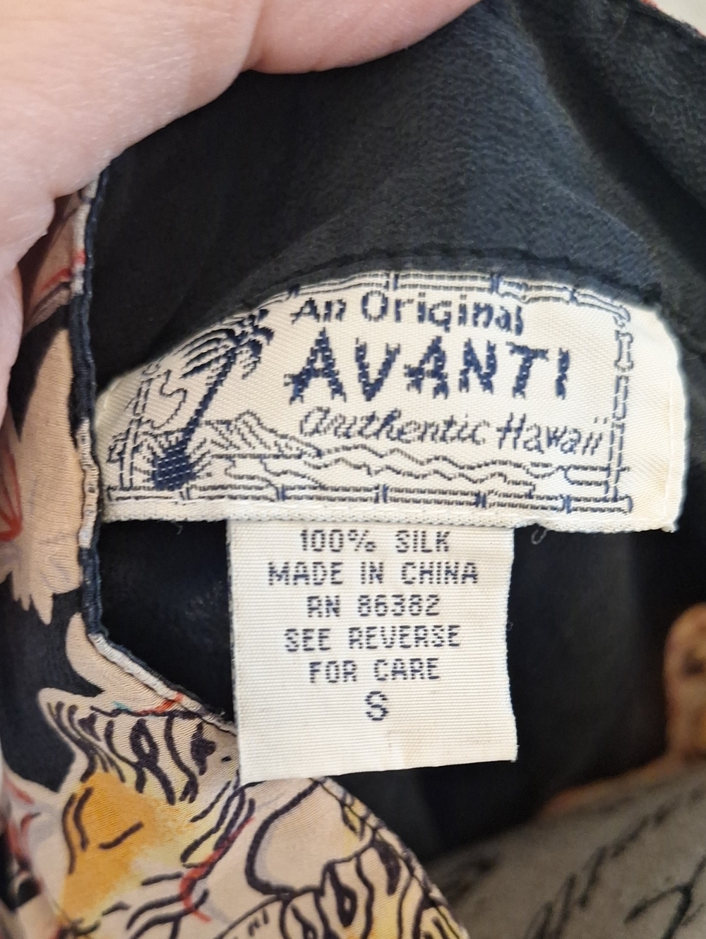 Avanti Dragon And Tiger Tea Timer 100% Silk Mandarin Collar Top Size Small Black - Picture 3 of 11